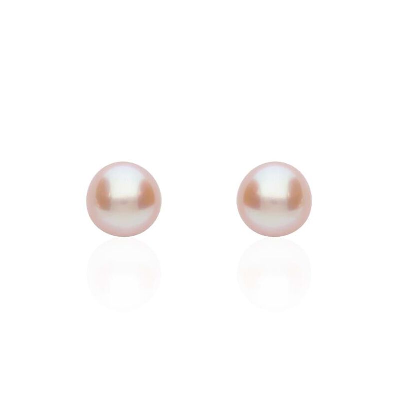 Orecchini Lobo Mon Petit Oro Bianco Perla D'Acqua Dolce - Spannringe Kinder | OROVIVO
