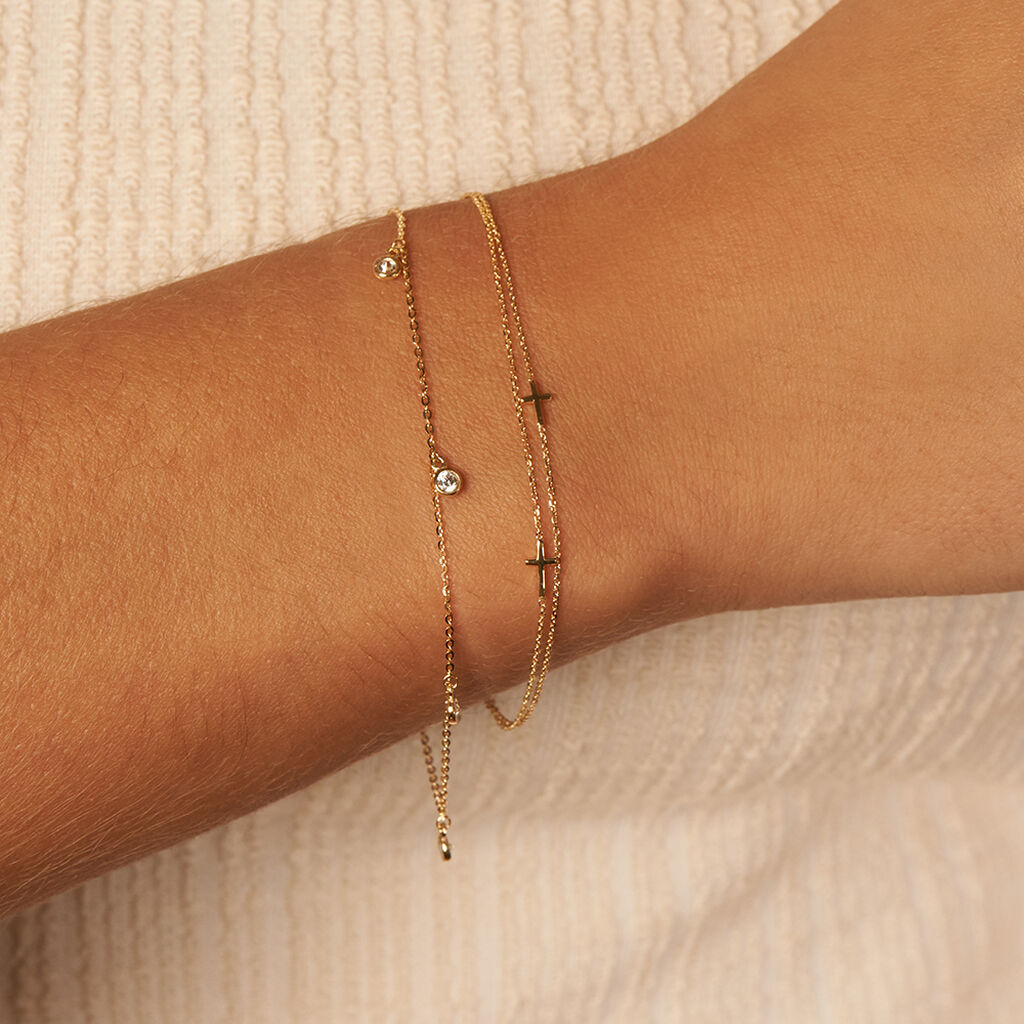 Damenarmband Gold 375 Kreuz - Armbänder mit Anhänger Damen | OROVIVO
