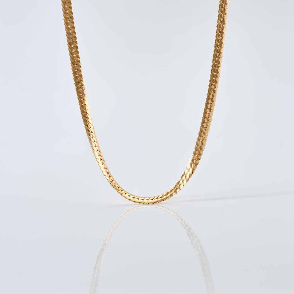 HANIWA Damen Collier Silber vergoldet 925 B 3,2 mm