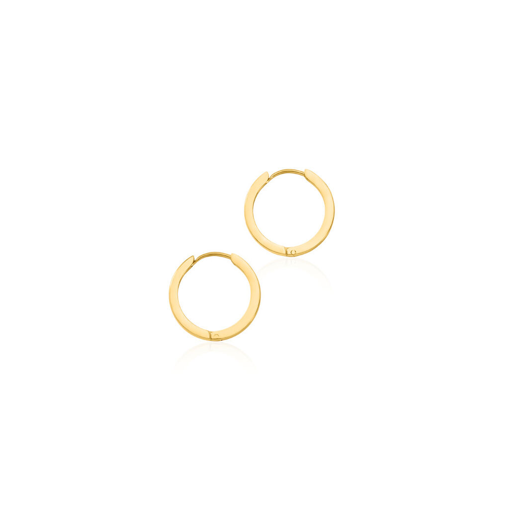 Thumbnail - Damen Creolen Edelstahl vergoldet Allison 15,30mm, Creolen ohne Stein