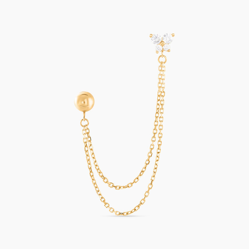 Bijou D'oreille Unitairenat Or Jaune Oxyde De Zirconium - Spannringe Damen | OROVIVO
