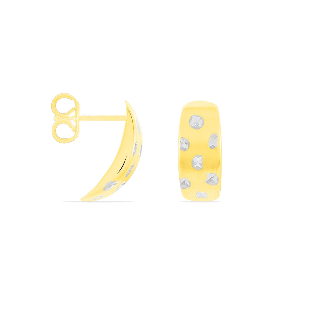 Damen Steckcreolen Gold 375 Diamantiert - Creolen Damen | OROVIVO