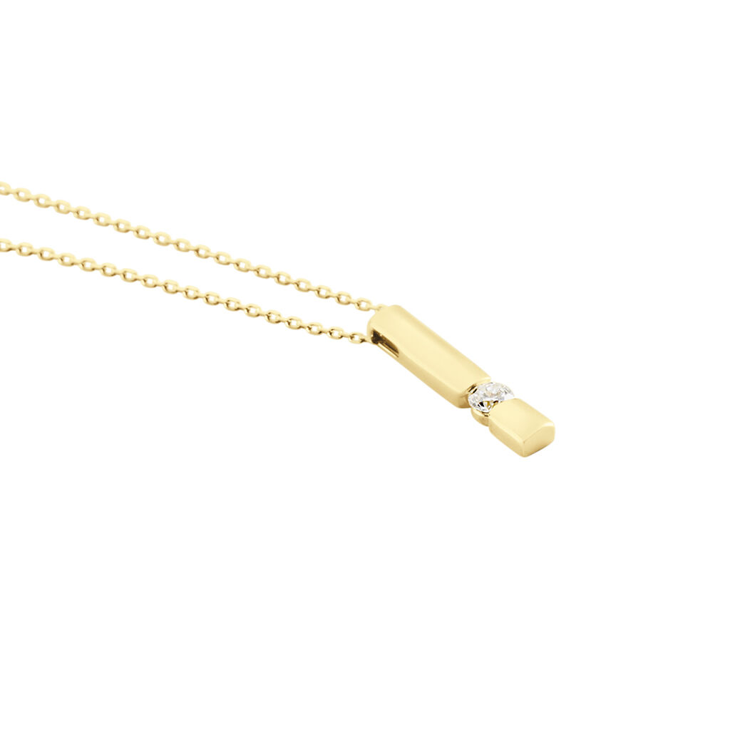 Damen Collier Gold 750 synthetischer Diamant 0,26ct Orchestra - Halsketten Damen | OROVIVO