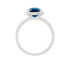 PAGA Damen Ring Weißgold 375 (9 Karat) Topas Londonblau 2,5 ct Oval