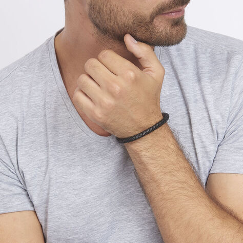Herren Lederarmband Braun Edelstahl Angelo - Armbänder Herren | OROVIVO