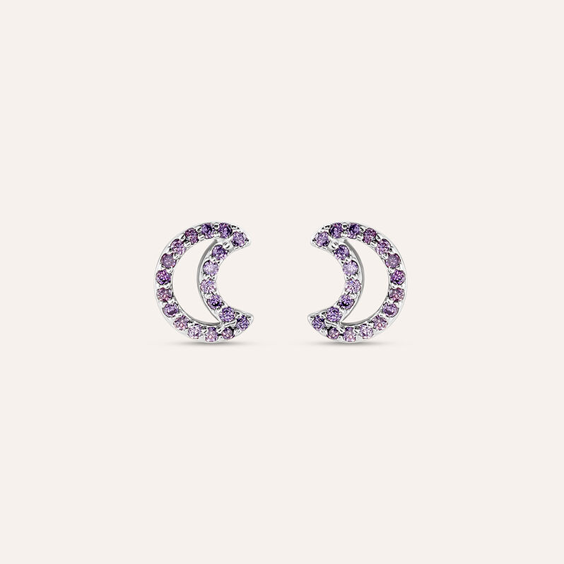 Orecchini Lobo Silver Rainbow Argento Rodiato Cubic Zirconia - Spannringe Damen | OROVIVO