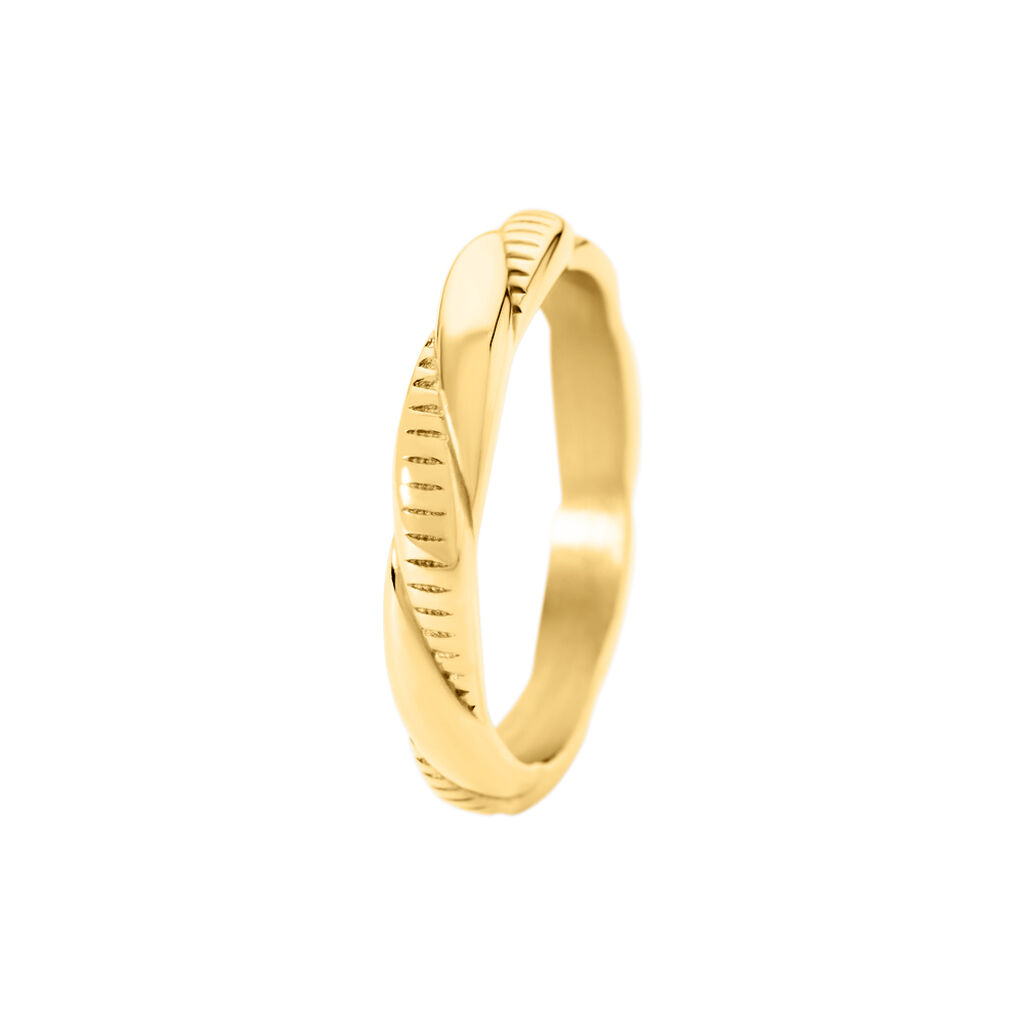 GIULIA Damen Ring Edelstahl vergoldet B 3 mm