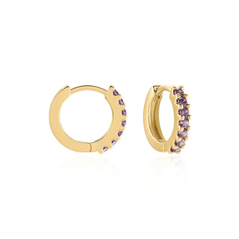 Créoles Marty Plaqué Or Doré Oxyde De Zirconium - Spannringe Damen | OROVIVO