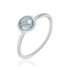 SINAYA Damen Ring Silber Silber 925 Topas Blau 0,920 ct Kreis