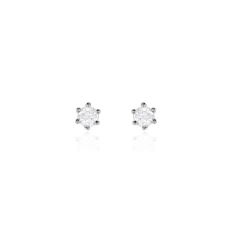 Damen Ohrstecker Weißgold 375 Diamant 0,1ct Rome  - Ohrstecker Damen | OROVIVO