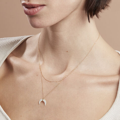 Damen Halskette Gold 375 Halbmond - Halsketten Damen | OROVIVO