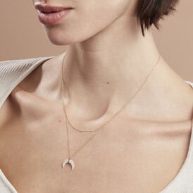 Damen Halskette Gold 375 Halbmond - Ketten mit Stein Damen | OROVIVO