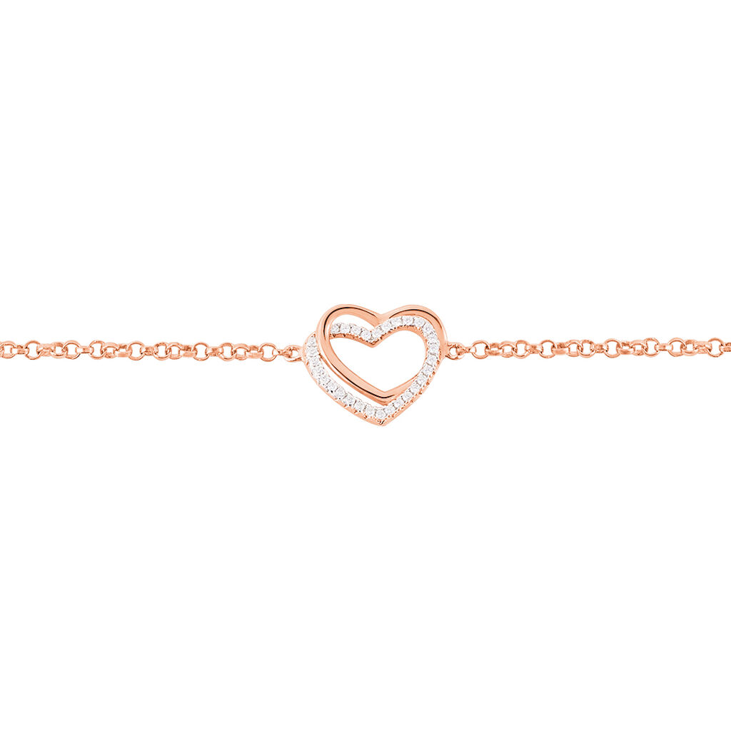 Damenarmband Silber 925 Rosé Vergoldet Herz - Armbänder mit Anhänger Damen | OROVIVO