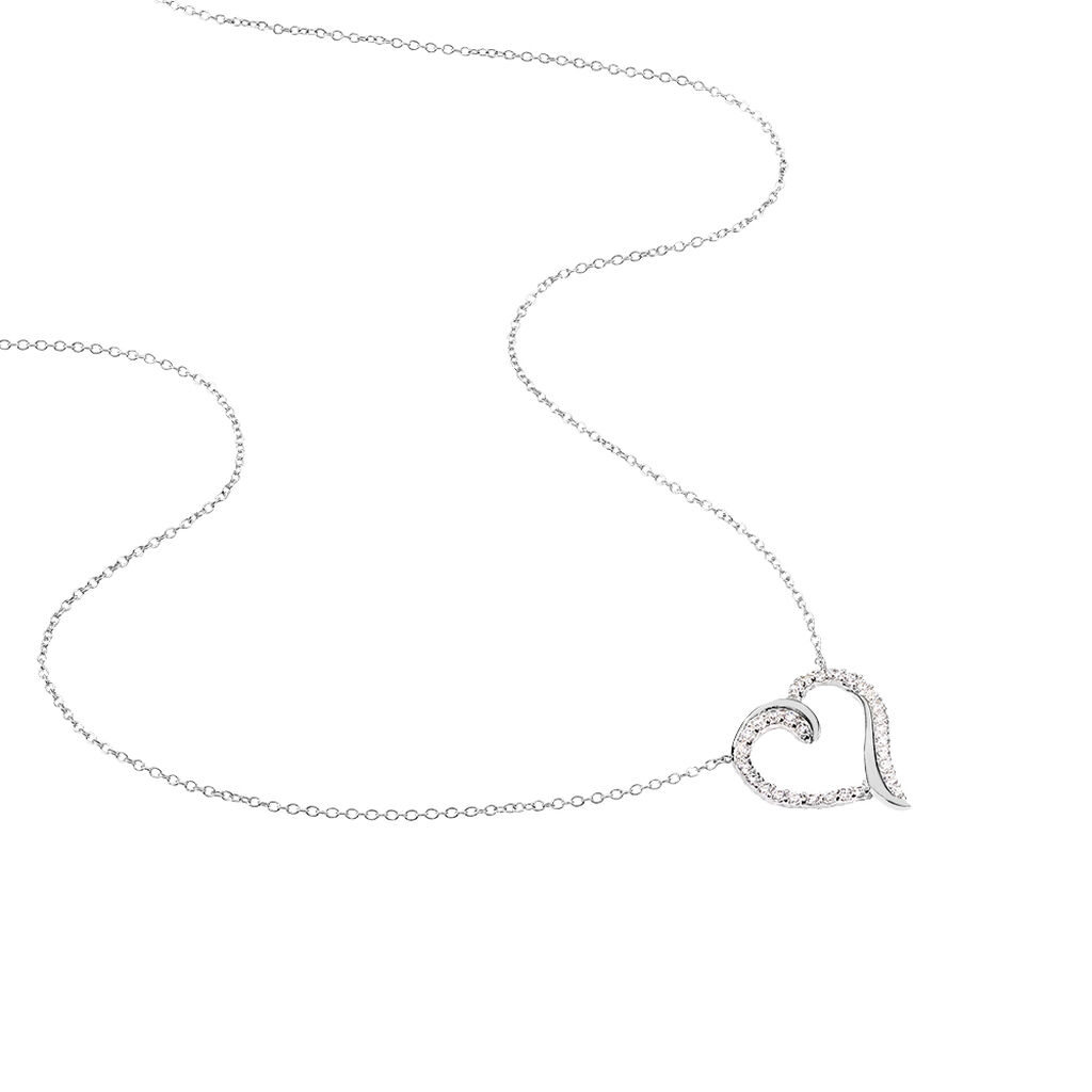 Damen Halskette Silber 925 Zirkonia Herz - Halsketten Damen | OROVIVO