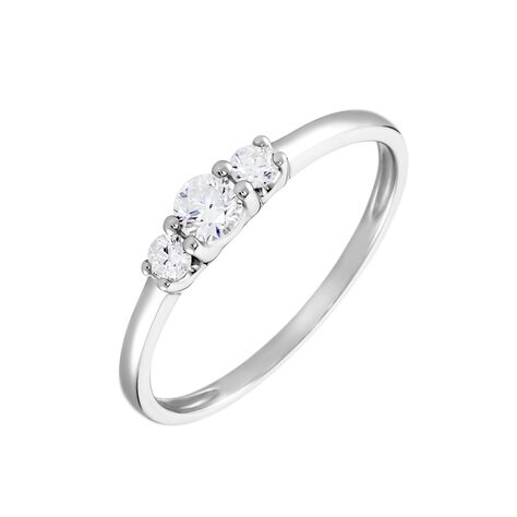 Sabina 1 Damen Ring Wei&szlig;gold 375 (9 Karat) Diamant Wei&szlig; 0,140 ct
