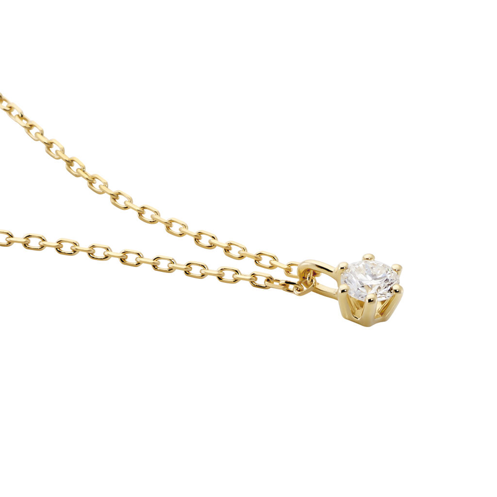Damen Collier Gold 750 Diamant 0,16ct Monopoli - Halsketten Damen | OROVIVO