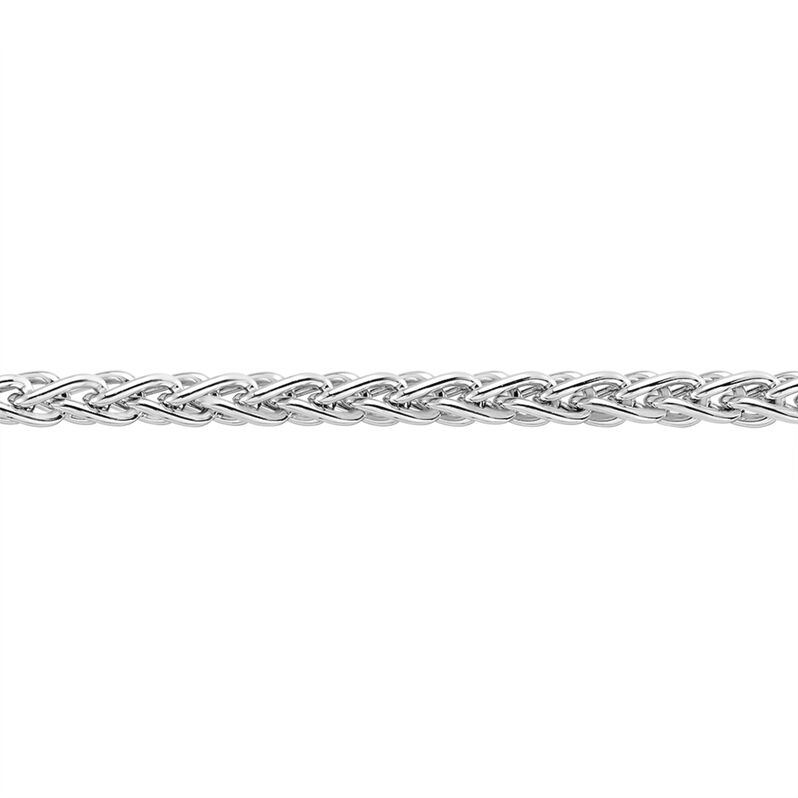 Unisex Zopfkette Silber 925 rhodiniert - Halsketten Unisex | OROVIVO