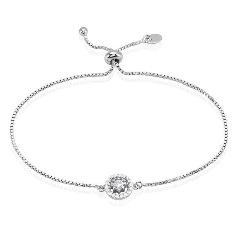 Bracelet Argent Weiss Angerona Oxydes De Zirconium - Spannringe Damen | OROVIVO