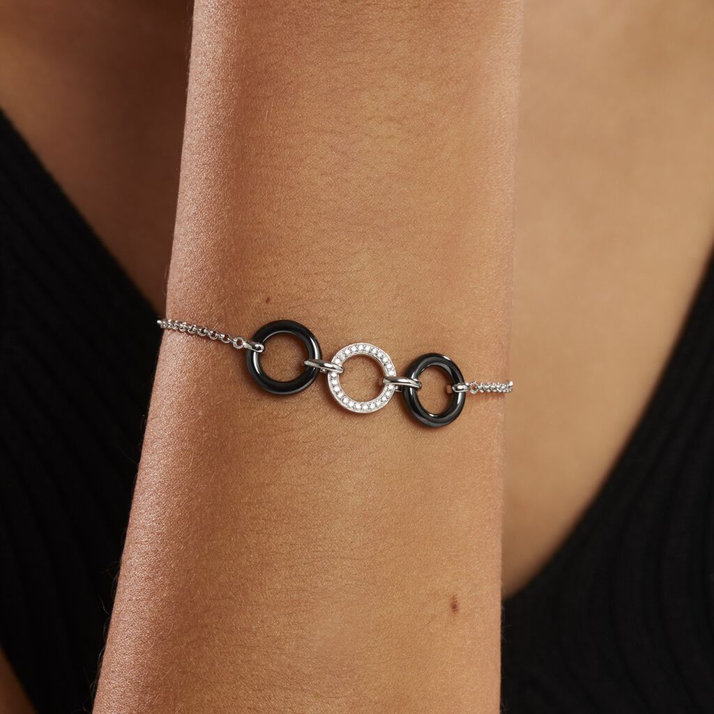 Bracelet Argent Et Céramique - Spannringe Damen | OROVIVO