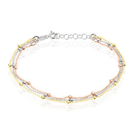 Damenarmband Kugelkette Silber 925 Tricolor  - Armbänder Damen | OROVIVO