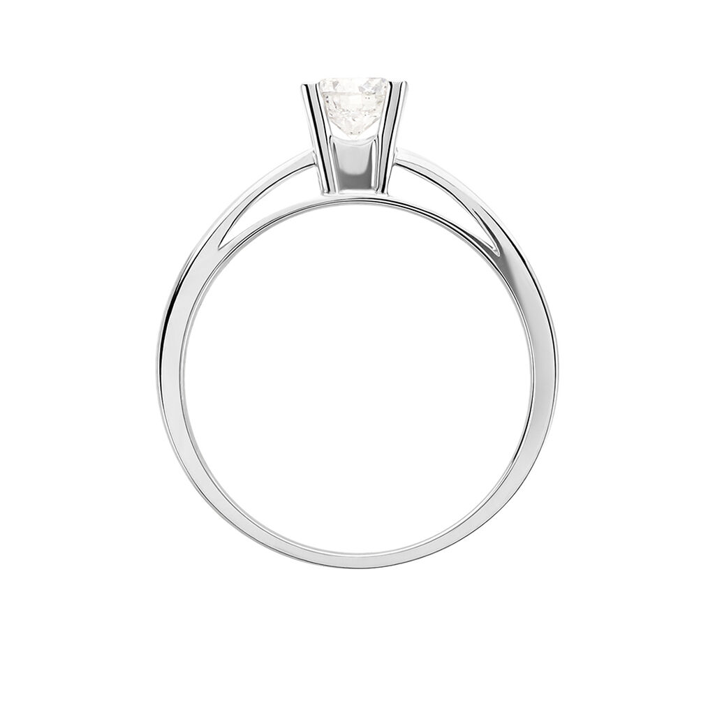 Bague Solitaire Celina Or Blanc Diamant - Spannringe Damen | OROVIVO
