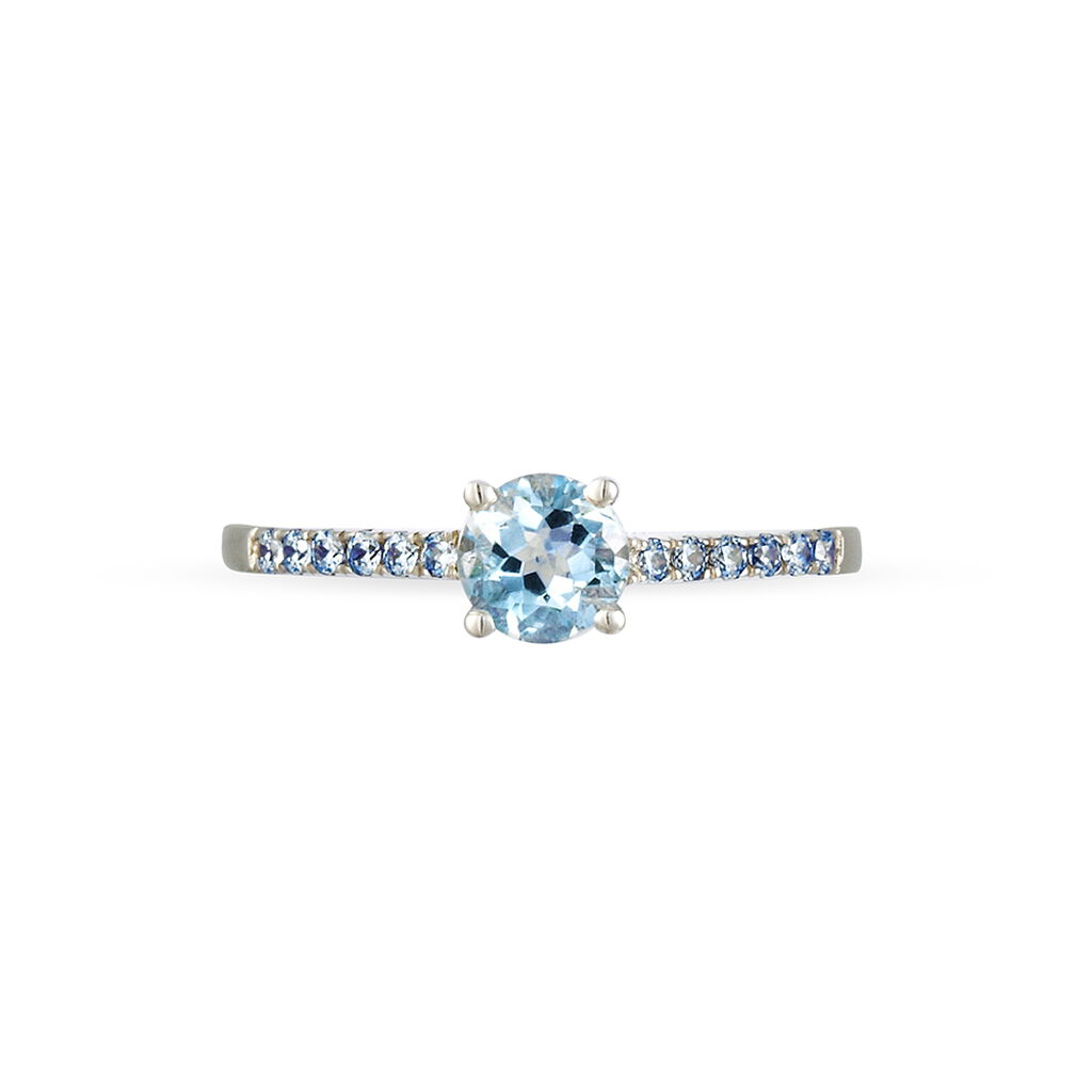 Bague Manon Or Blanc Topaze Et Amethyste - Spannringe Damen | OROVIVO