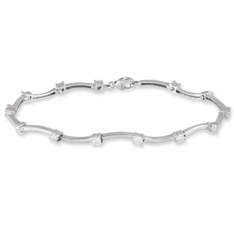 Bracelet Maliha Argent Blanc Oxyde De Zirconium - Spannringe Damen | OROVIVO