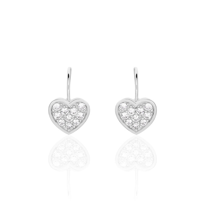 Damen Ohrhänger Silber 925 Zirkonia Herz - Ohrhänger Damen | OROVIVO