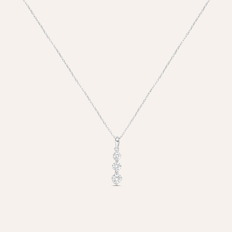 Collana Trilogy Silver Elegance Argento Rodiato Cubic Zirconia - Spannringe Damen | OROVIVO