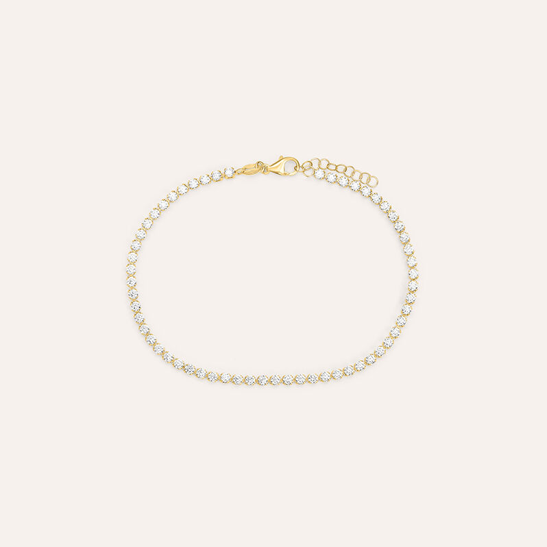 Bracciale Tennis Claire Oro Giallo Cubic Zirconia - Spannringe Damen | OROVIVO