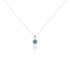 SINEWA Damen Collier Silber Silber 925 Zirkonia Blau 3,06 ct Spirale