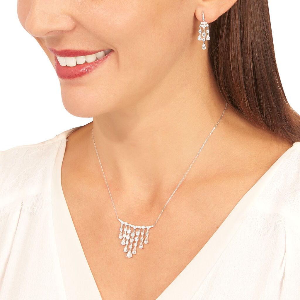 Collier Or Weiss Violette Riviere Oxydes - Spannringe Damen | OROVIVO
