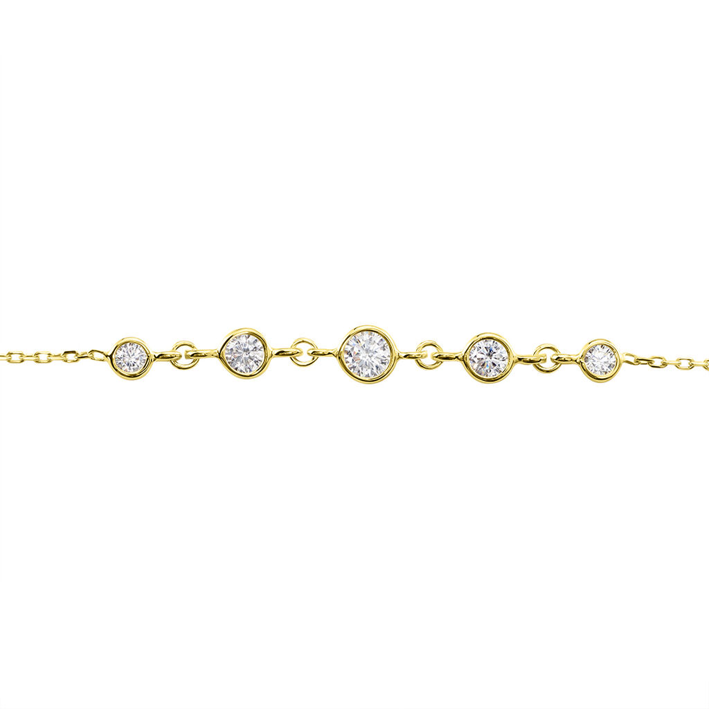 MERINA Damen Armband Gold 375 (9 Karat) Zirkonia Wei&szlig; 0,200 ct