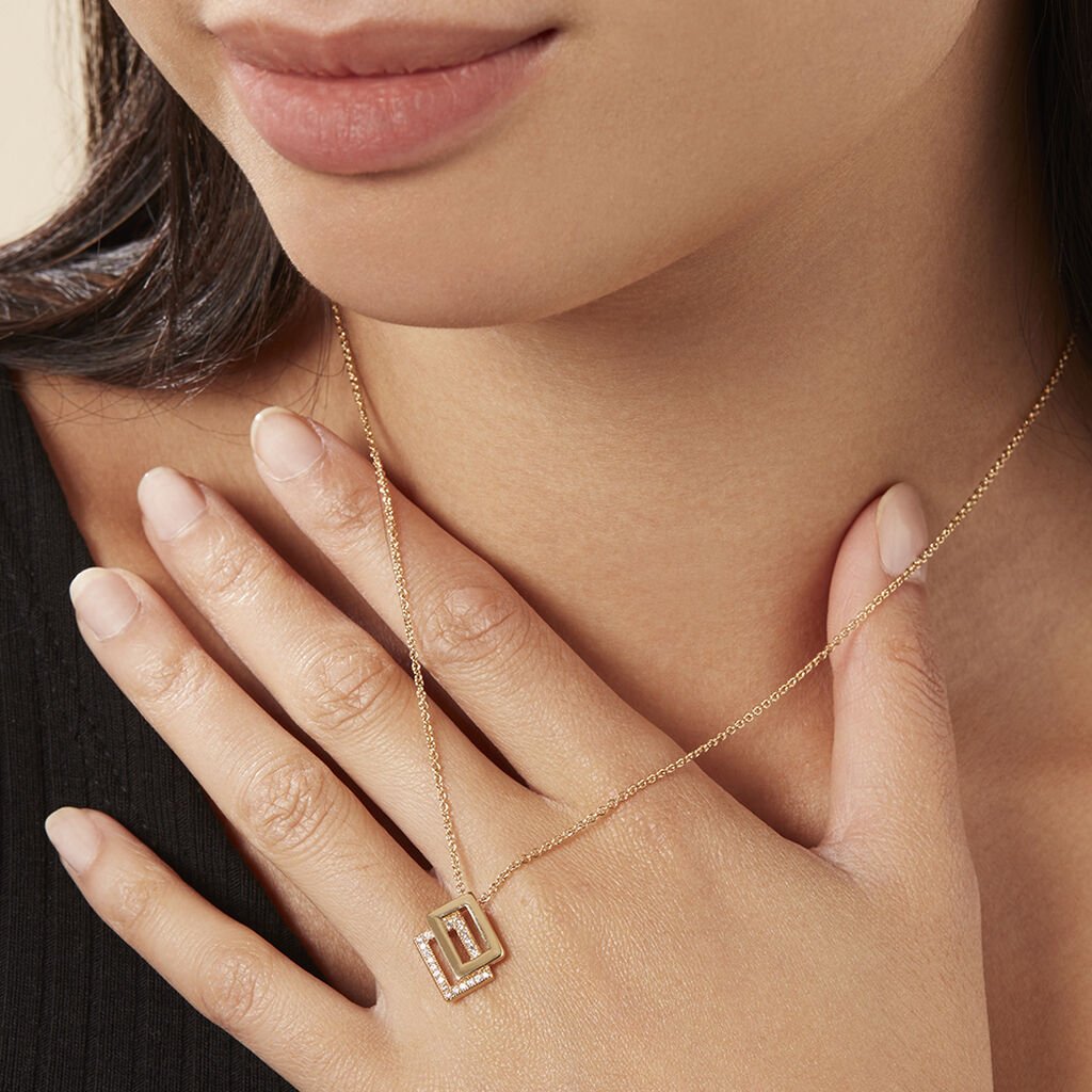 Damen Collier Vergoldet Zirkonia Glogina - Halsketten Damen | OROVIVO