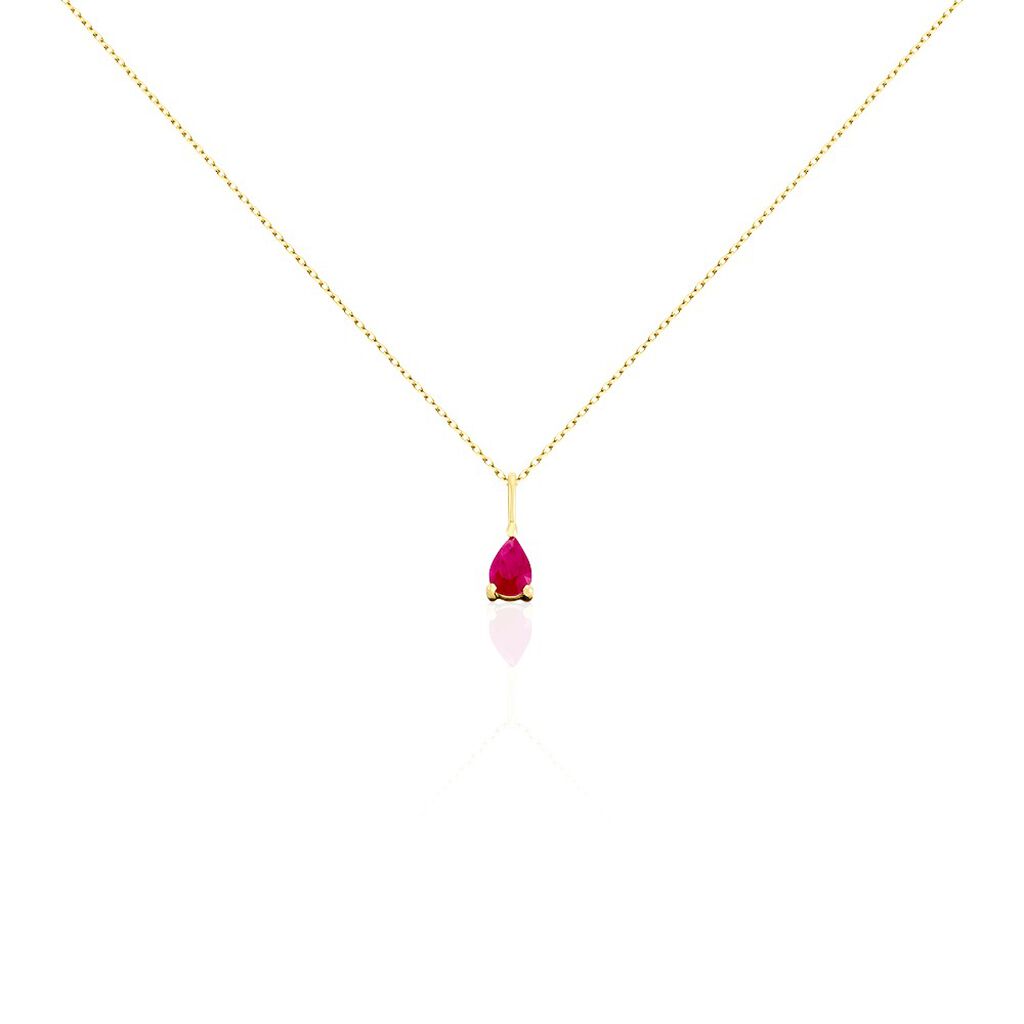 Collier Goutte Or Jaune Rubis - Spannringe Damen | OROVIVO