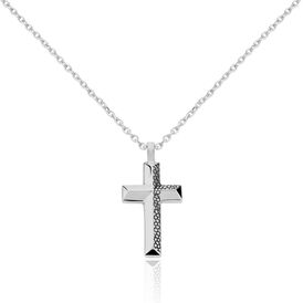 Herren Halskette Edelstahl Kreuz 50cm - Ketten ohne Stein Herren | OROVIVO