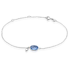 Damenarmband Silber 925 rhodiniert Stein - Armketten  | OROVIVO