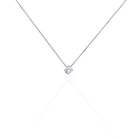 Damen Halskette Silber 925 Rhodiniert Zirkonia - Halsketten Damen | OROVIVO