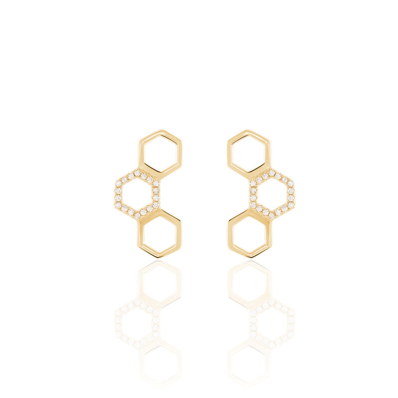 Boucles D'oreilles Plaque Or Maria-lourd - Spannringe Damen | OROVIVO