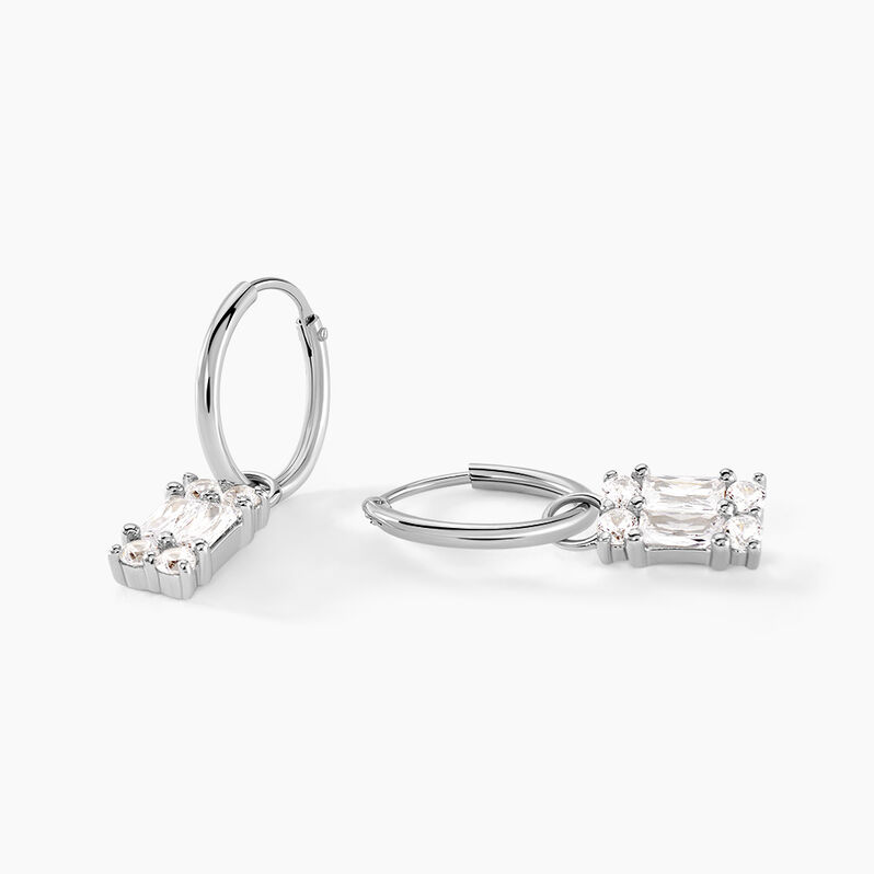 Créoles Bella Vita Argent Weiss Oxyde De Zirconium - Spannringe Damen | OROVIVO