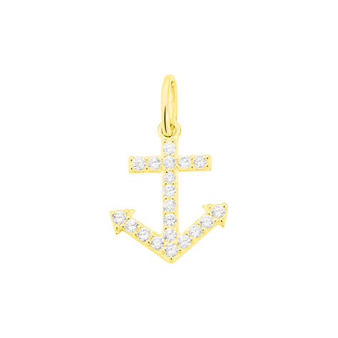 Anhänger Gold 375 Zirkonia Anker  - Schmuckanhänger Familie | OROVIVO
