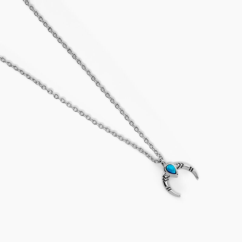 Collier Estrid Argent Weiss Turquoise - Spannringe Damen | OROVIVO