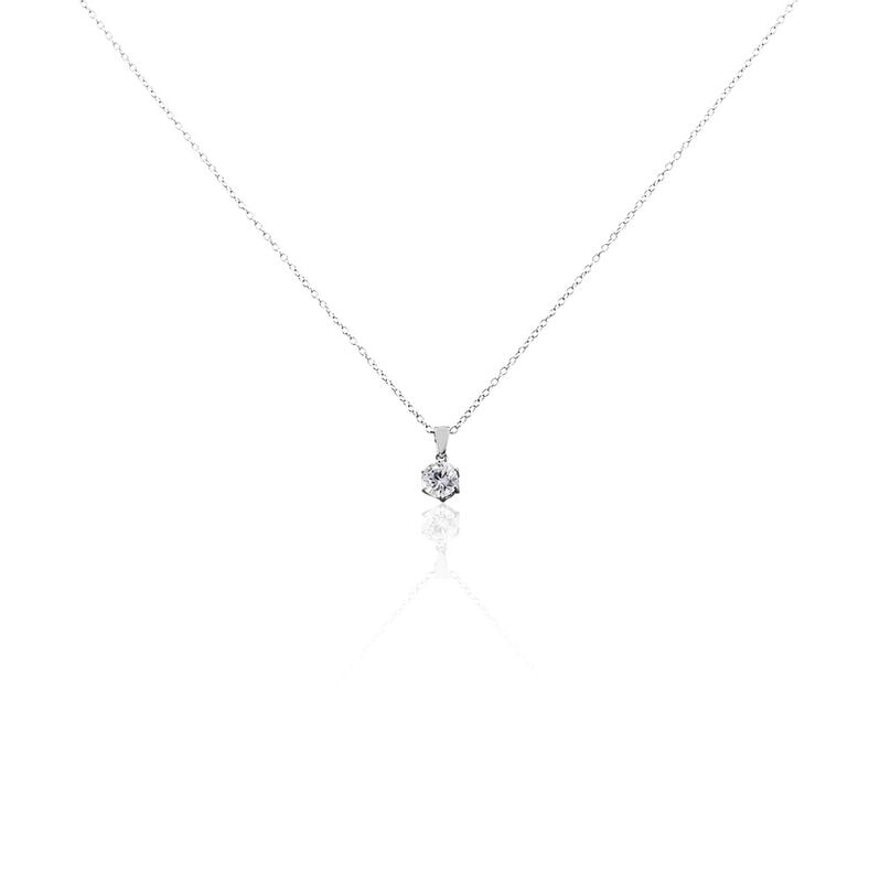 MARIETA Damen Collier Silber 925 Zirkonia Wei&szlig; 1,35 ct B 1,15 mm - Halsketten Damen | OROVIVO