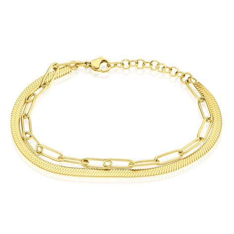 VERIGA Damen Armband Edelstahl vergoldet B 4 mm