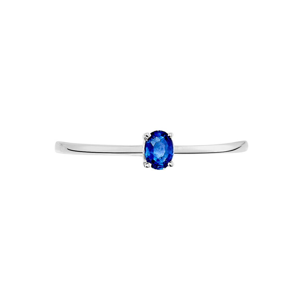 Solitaire Or Weiss Dota Saphir Ovale - Spannringe Damen | OROVIVO