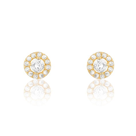 Damen Ohrstecker Gold 375 Zirkonia  - Ohrstecker Damen | OROVIVO