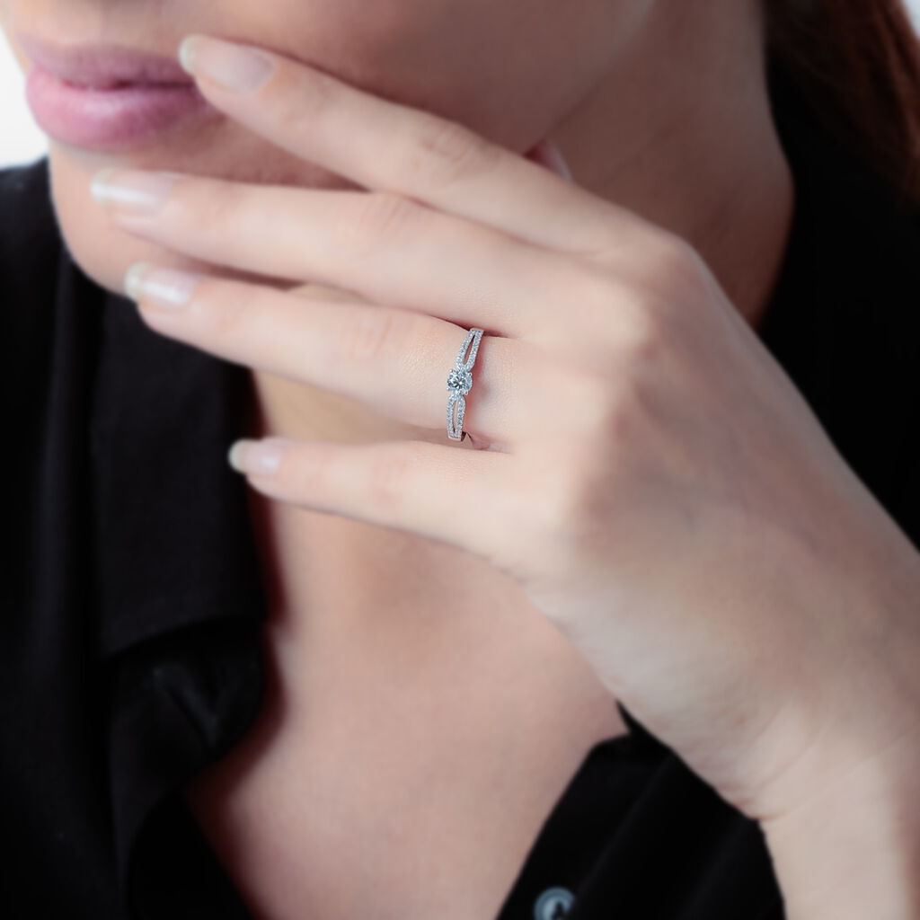 Bague Solitaire Katalina Or Jaune Diamant - Spannringe Damen | OROVIVO