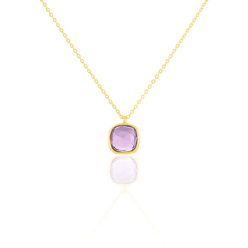 Collier Philippine Or Jaune Améthyste - Spannringe Damen | OROVIVO