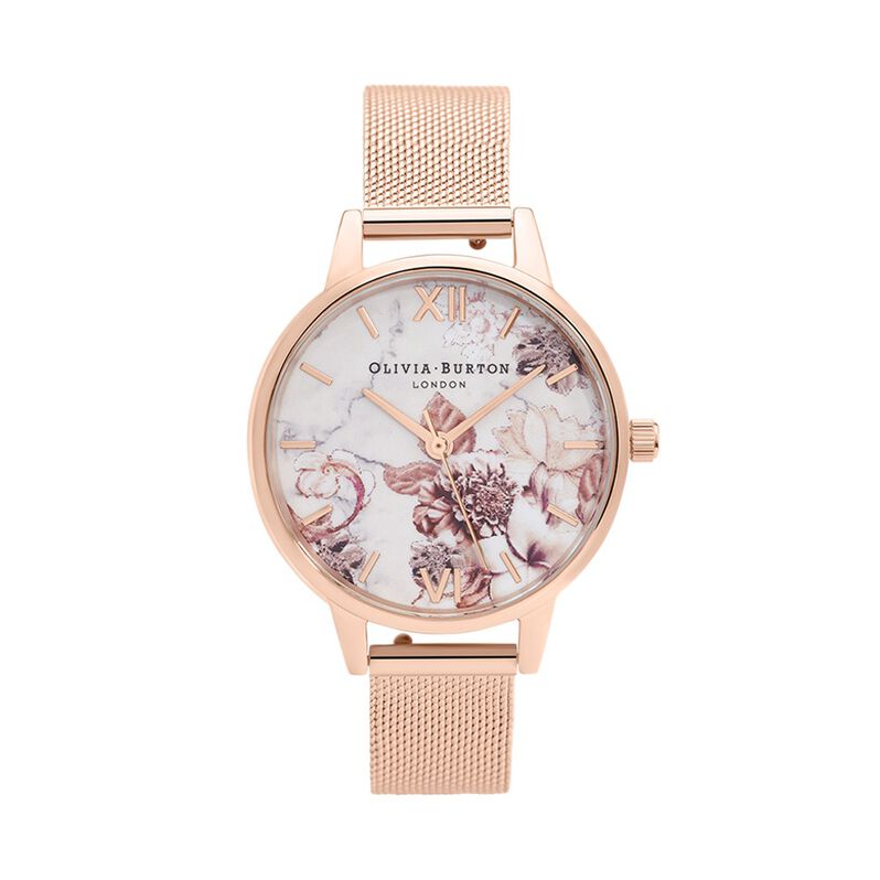 Montre Olivia Burton Marble Florals Weiss - Spannringe Damen | OROVIVO