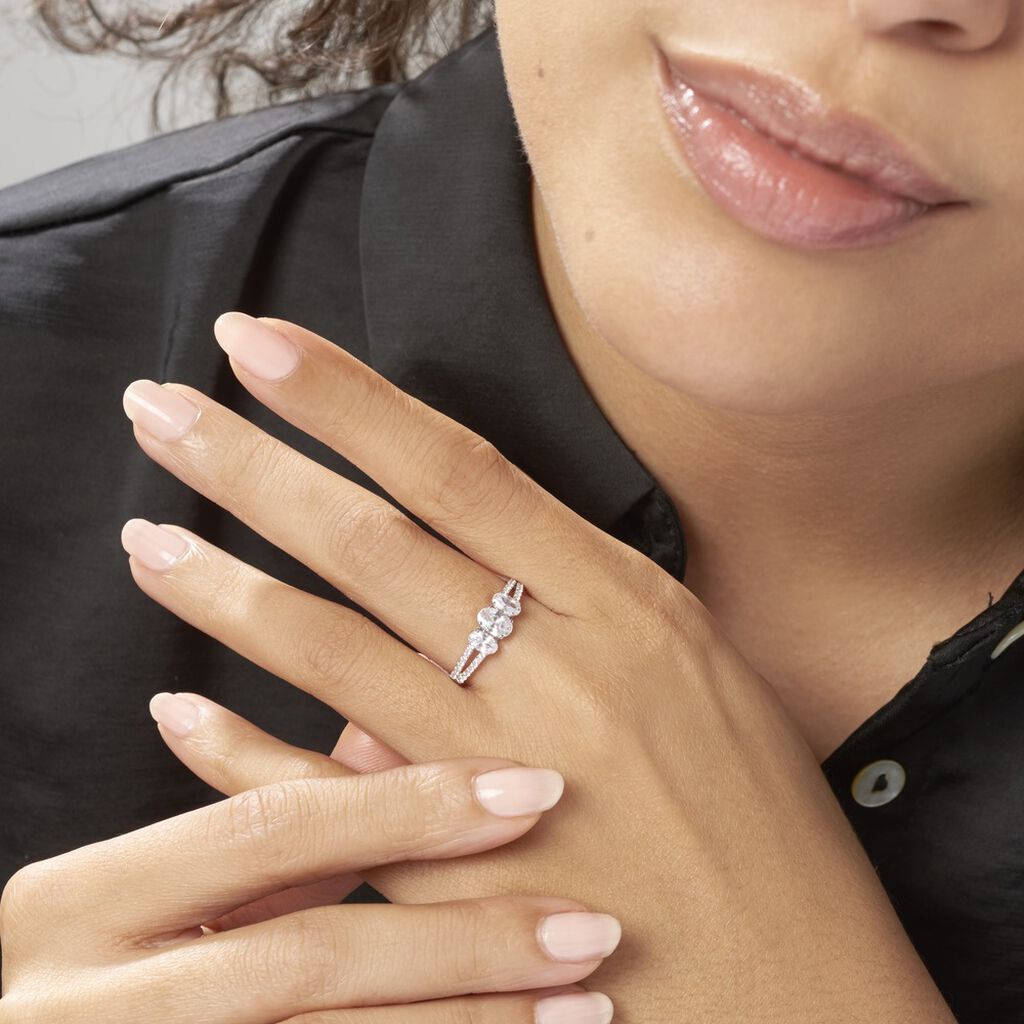 Bague Or Weiss Trilogie - Spannringe Damen | OROVIVO